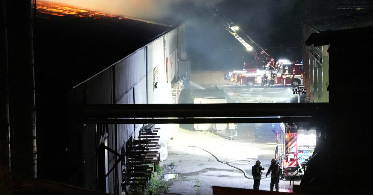 Erneut Brennen Papierballen In Einer Lagerhalle In Darmstadt